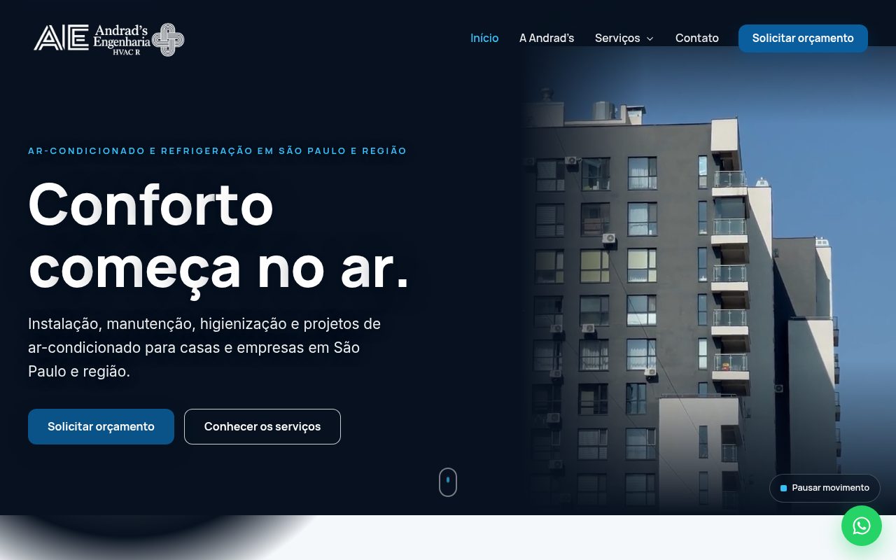 Site Andrad's Engenharia