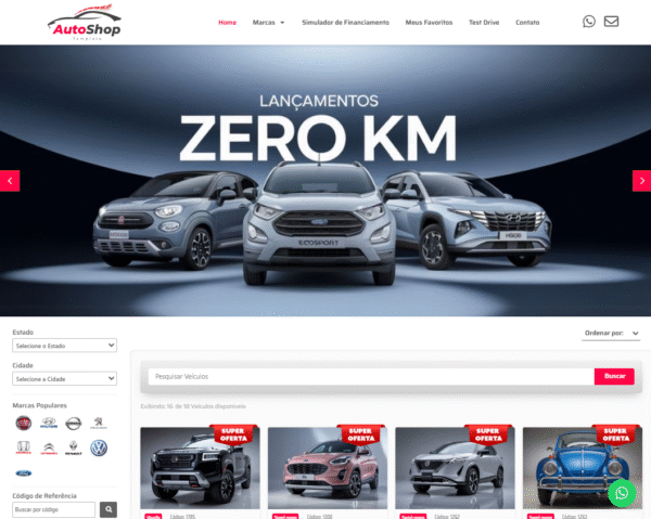 Site Profissional | Loja de Carros